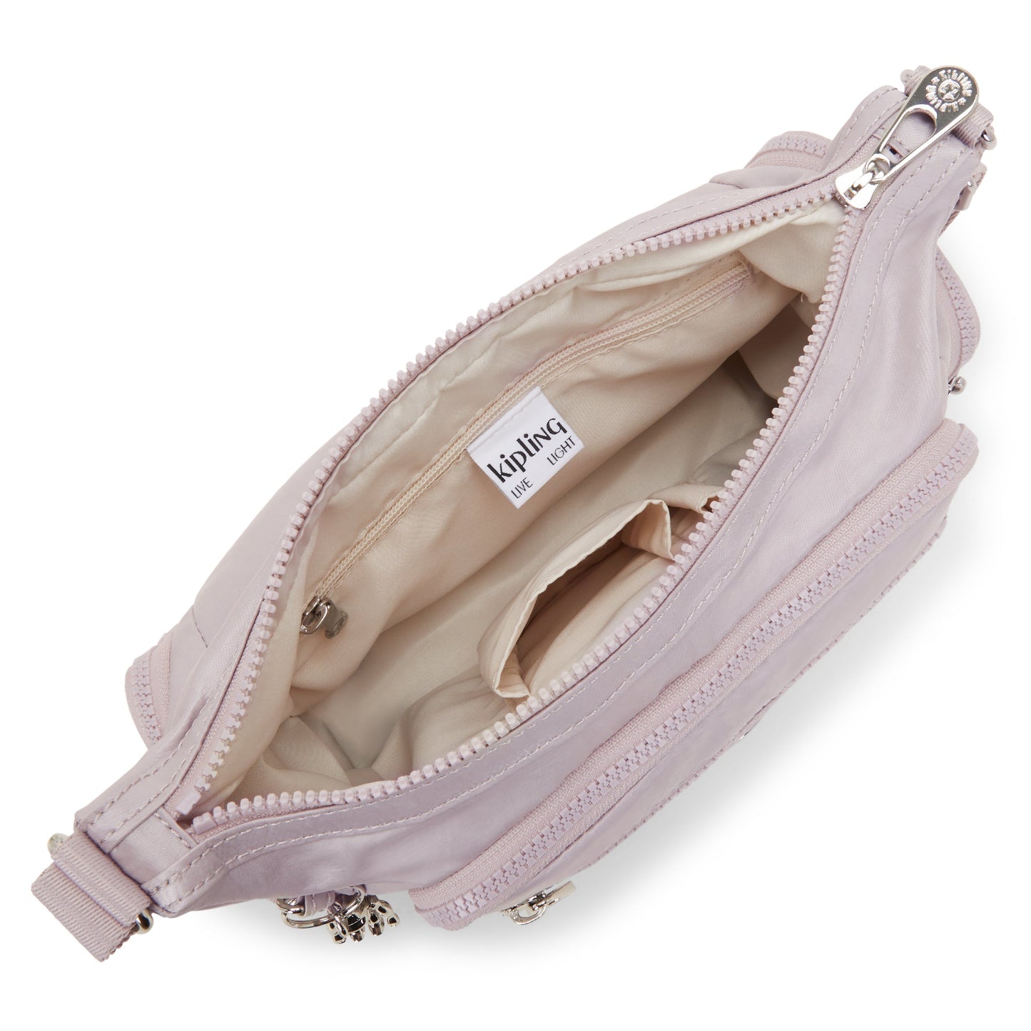 KIPLING-Gabbie S-Medium crossbody-Gleam Silver-I2536-K6G