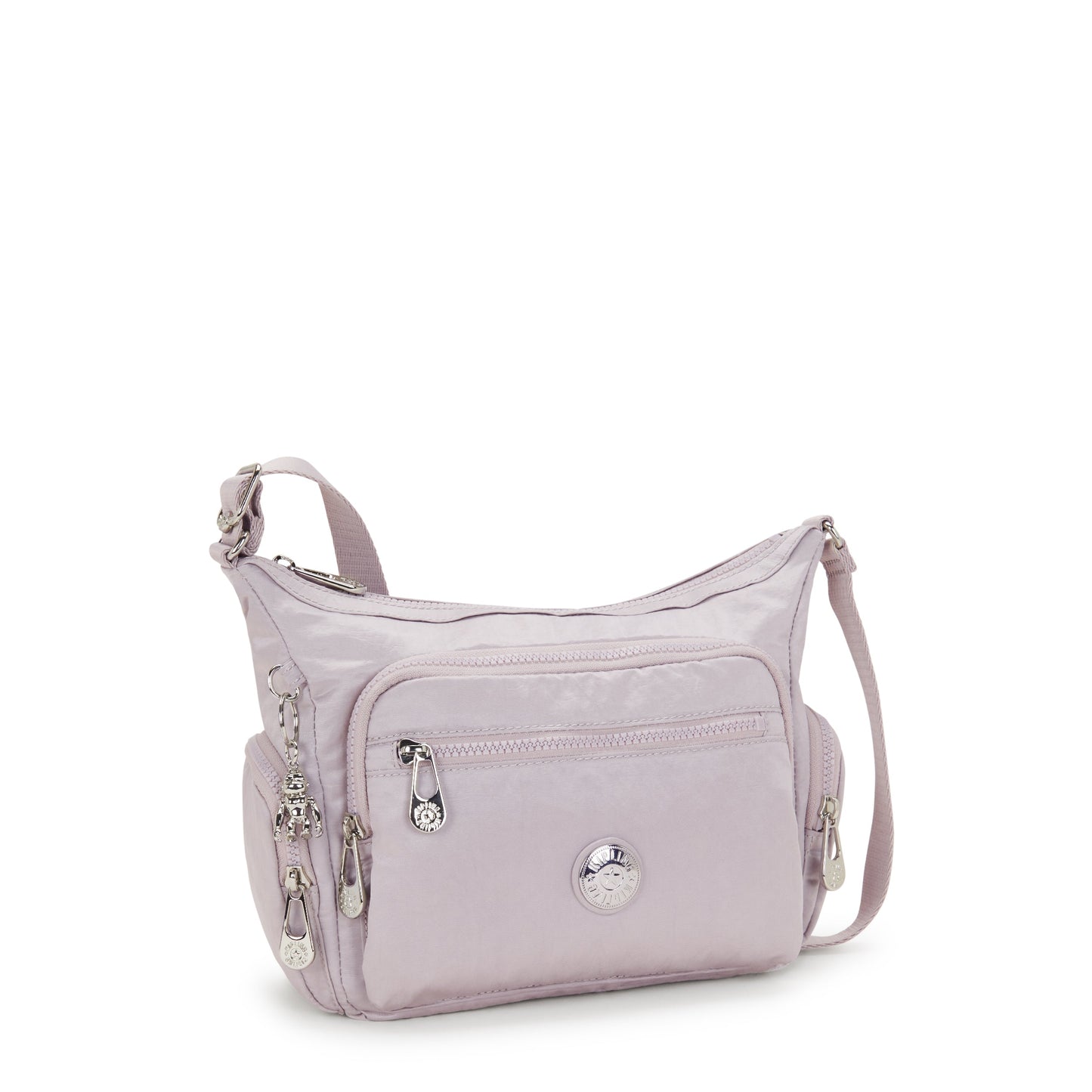 KIPLING-Gabbie S-Medium crossbody-Gleam Silver-I2536-K6G