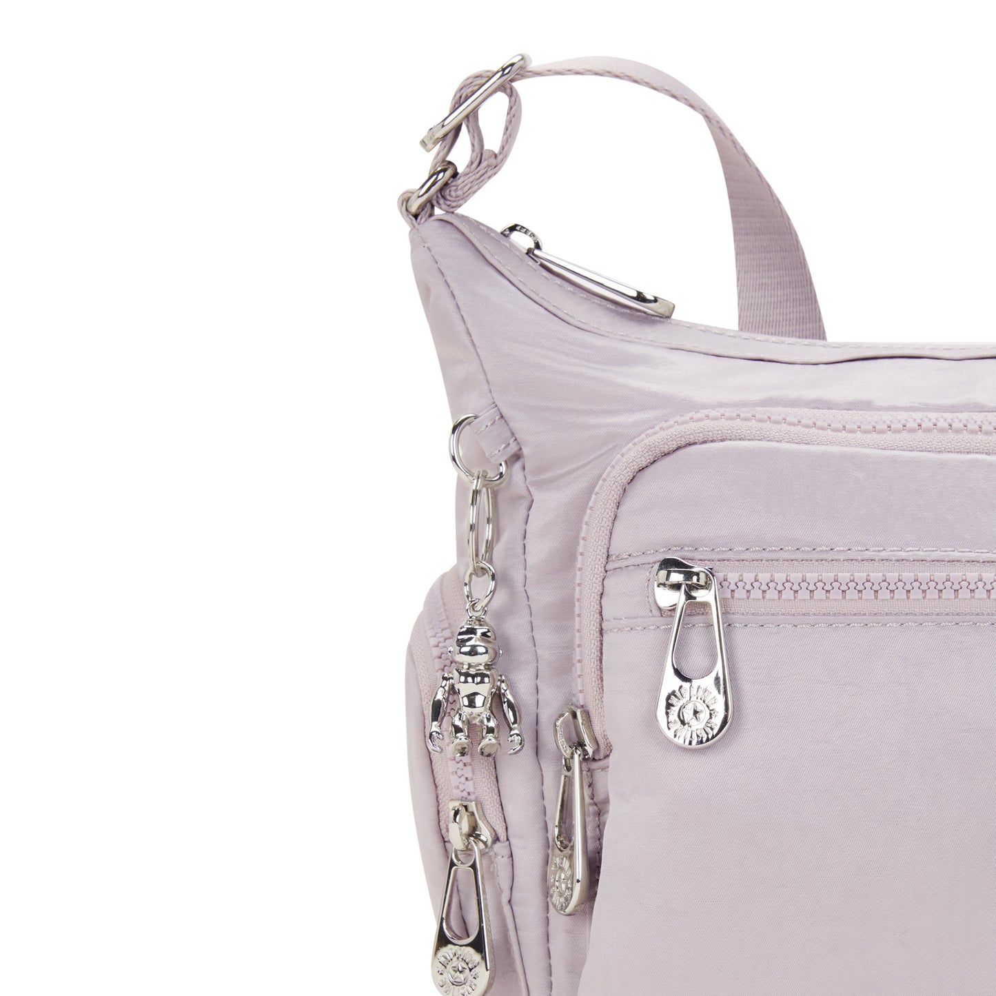 KIPLING-Gabbie S-Medium crossbody-Gleam Silver-I2536-K6G