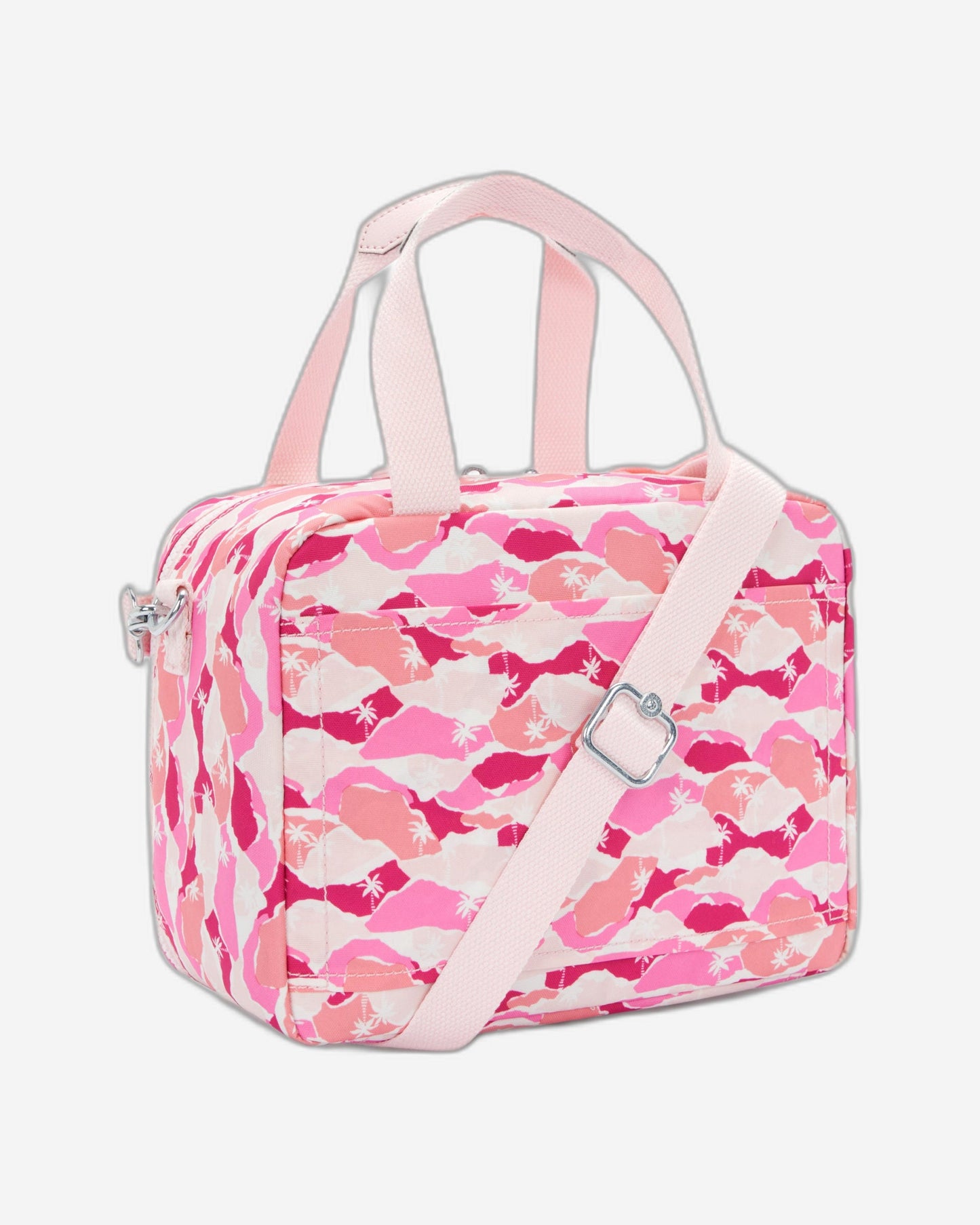 Kipling Miyo Pink Palm Large lunchbag with trolley sleeve I2989-1BV