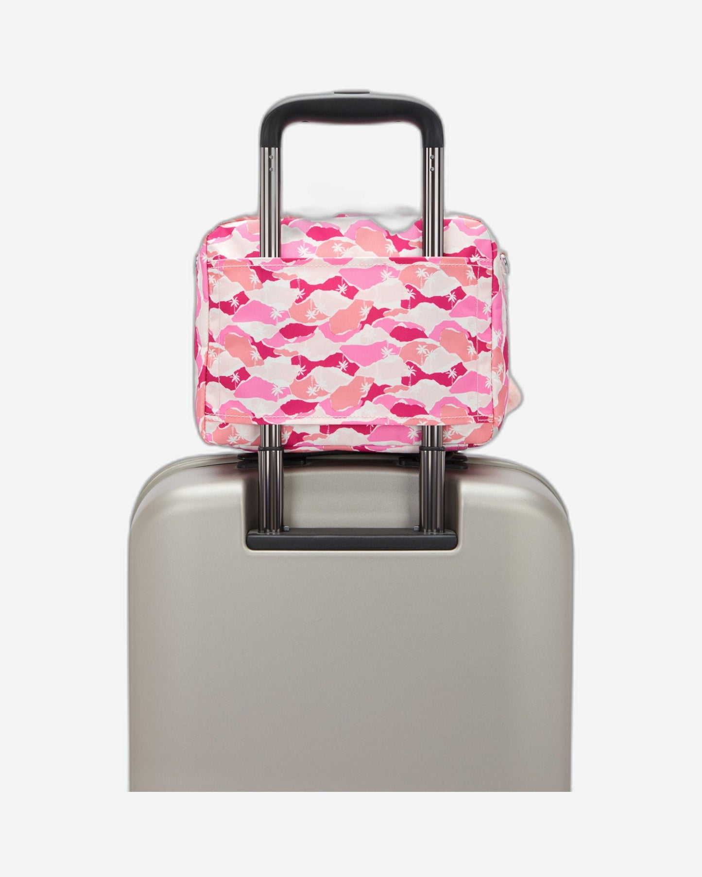 Kipling Miyo Pink Palm Large lunchbag with trolley sleeve I2989-1BV