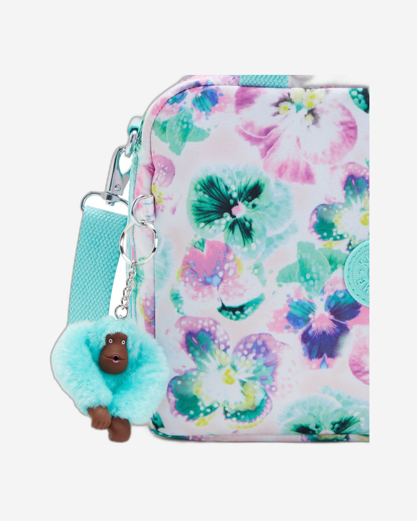Kipling Miyo Aqua Blossom Large Lunch Bag with Trolley Sleeve C2I2989-7EC
