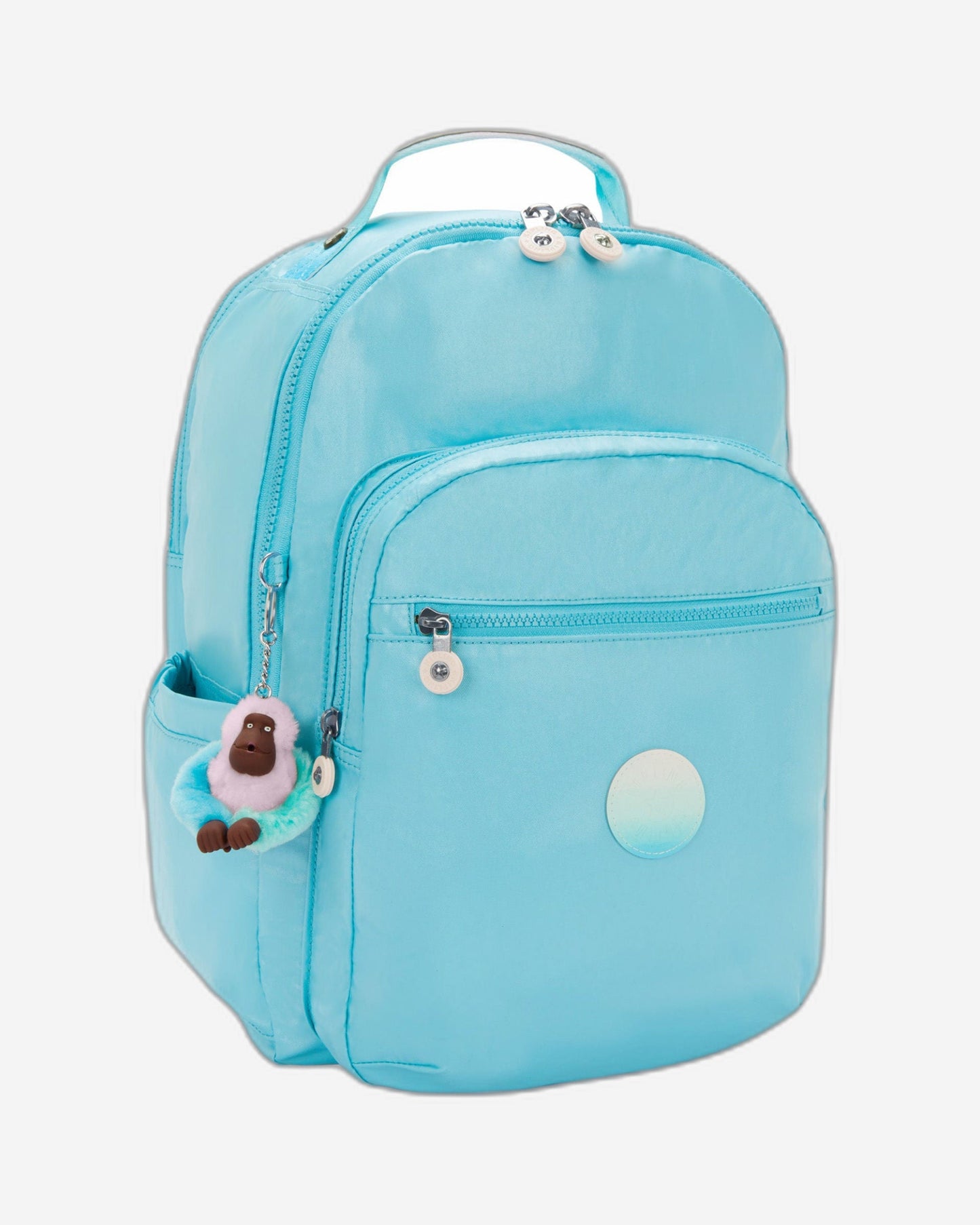 Kipling Seoul College Extra Sea Blue Met Large backpack with laptop compartment I3514-52D