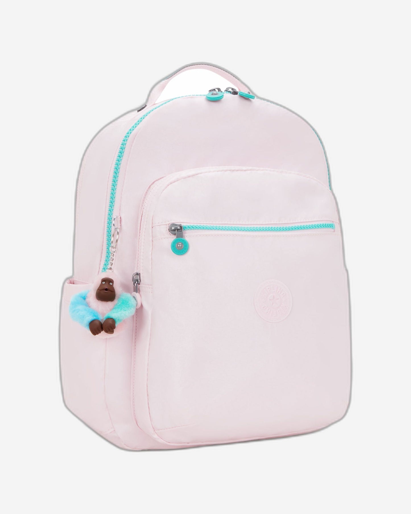 Kipling Seoul College Extra Sea Pink Met Large backpack with laptop compartment I3514-52J