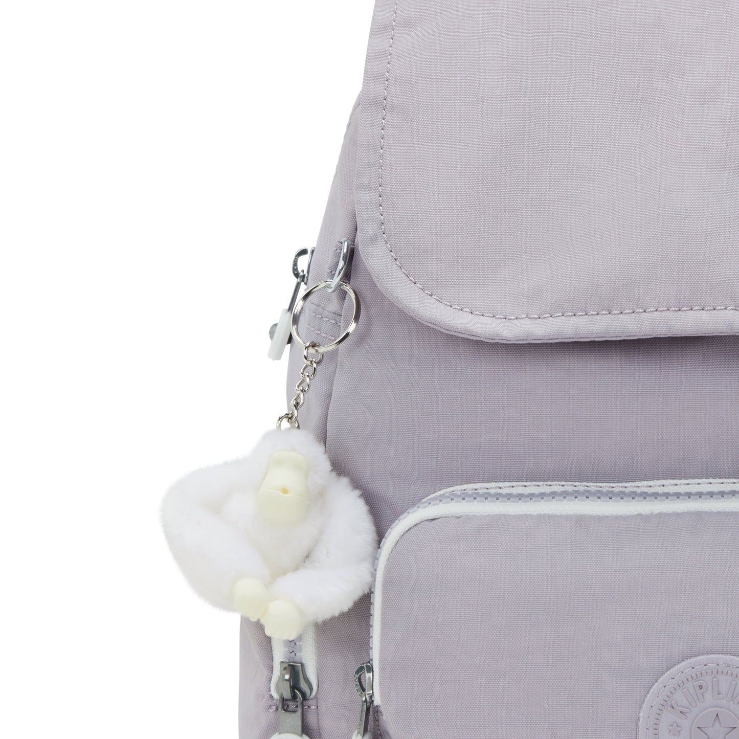 KIPLING-City Zip S-Small Backpack with Adjustable Straps-Tender Grey-I3523-1FB