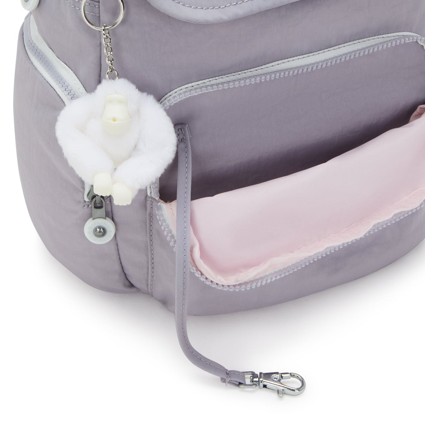 KIPLING-City Zip S-Small Backpack with Adjustable Straps-Tender Grey-I3523-1FB