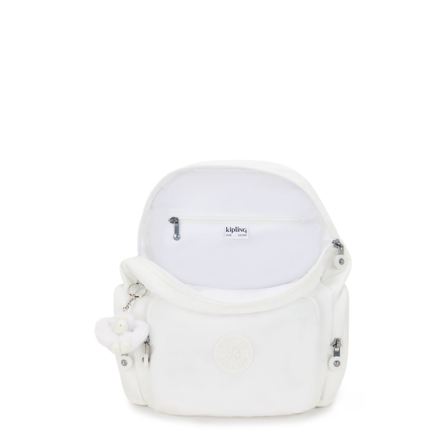KIPLING-City Zip S-Small Backpack with Adjustable Straps-Pure Alabaster-I3523-6KH