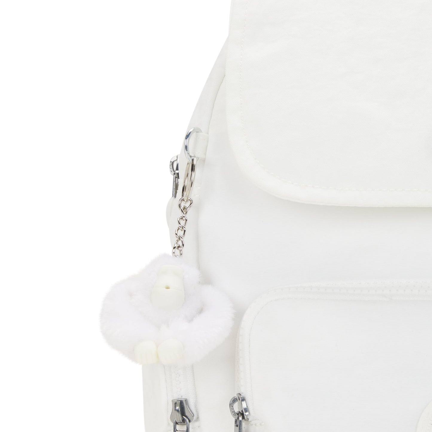 KIPLING-City Zip S-Small Backpack with Adjustable Straps-Pure Alabaster-I3523-6KH