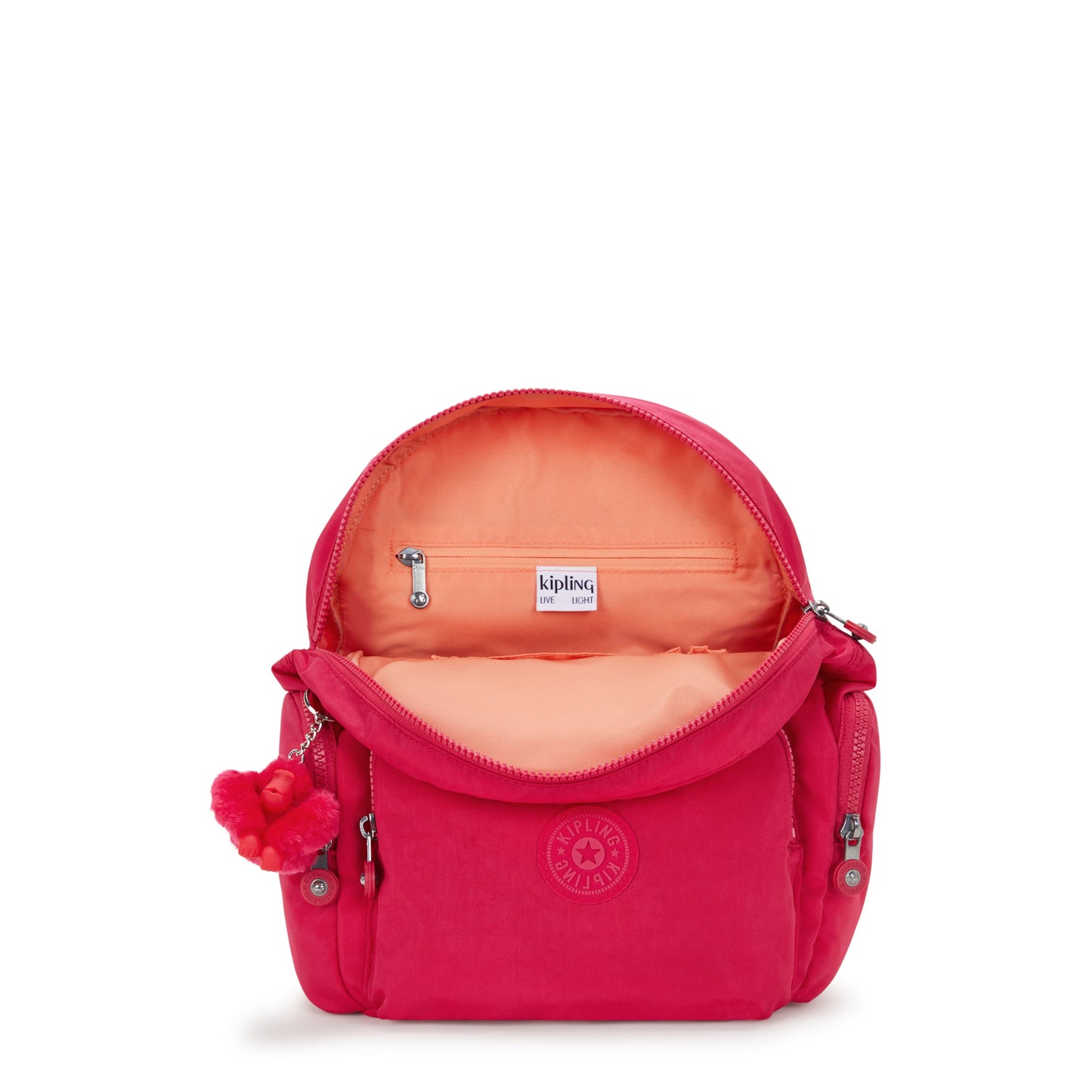 KIPLING-City Zip S-Small Backpack with Adjustable Straps-Confetti Pink-I3523-T73