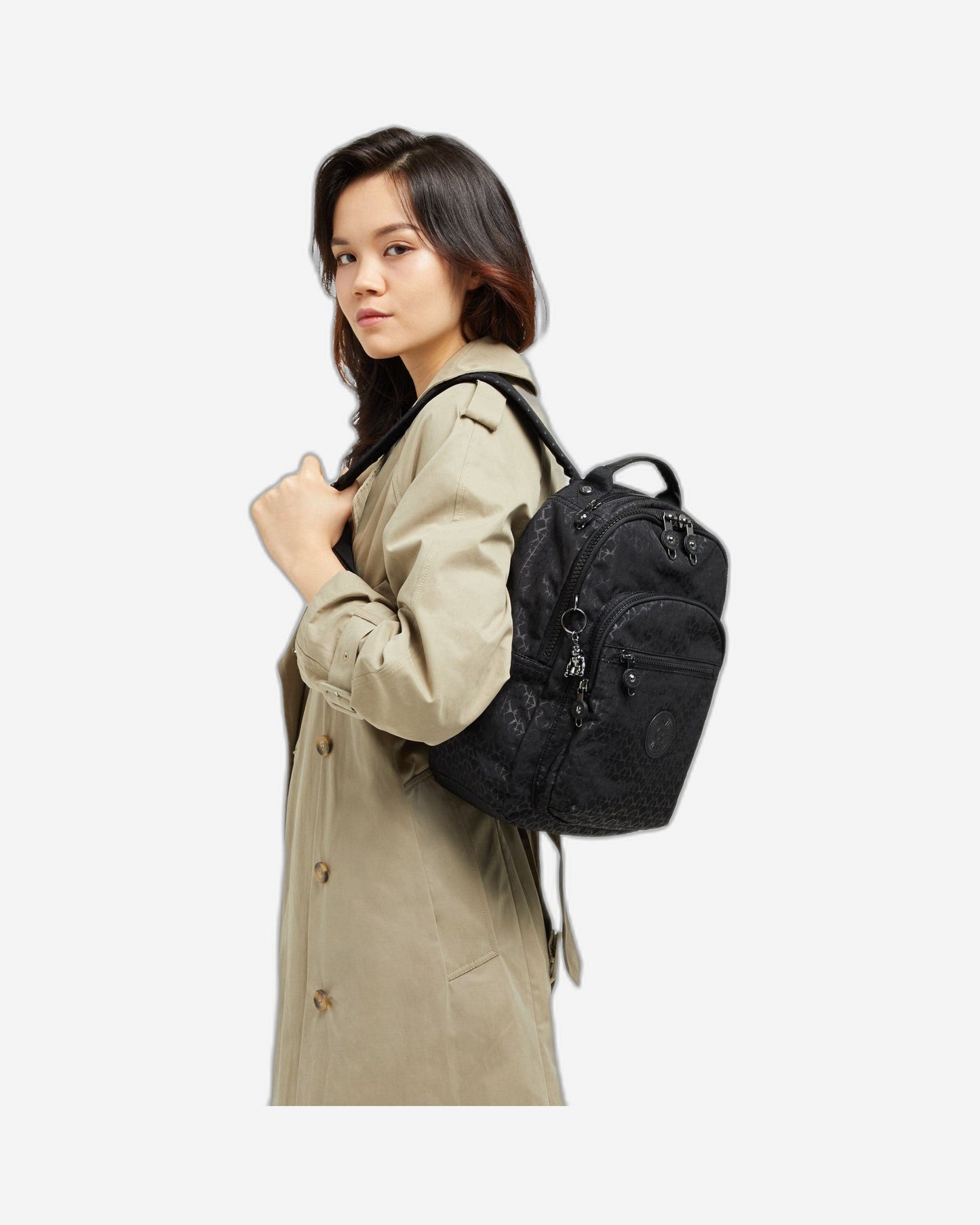 Kipling Seoul S Signature Emb Small Backpack (With Tablet Compartment) I3789-K59