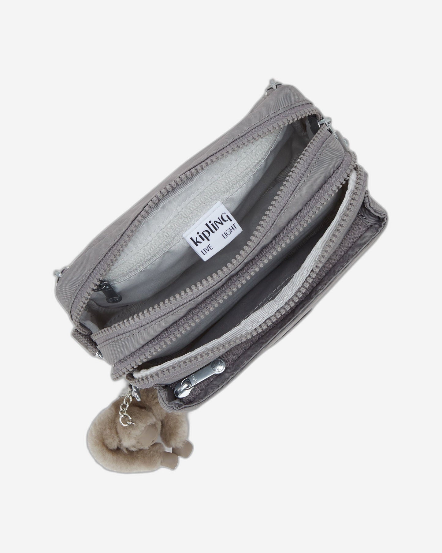 Kipling Abanu Multi Inviting Grey Small crossbody convertible to waistbag (with removable shoulderstrap) I3795-8DH