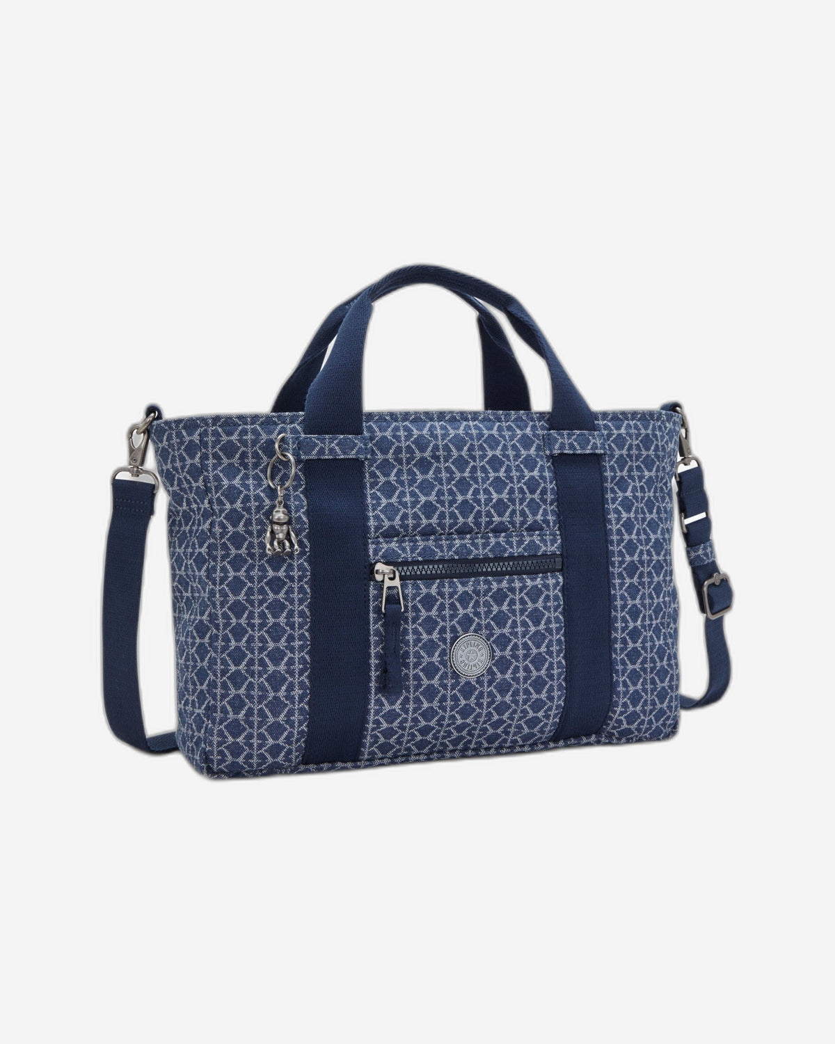 Kipling Ritta S Signature Denim Small Tote with Zipped Closure I3921-7PF