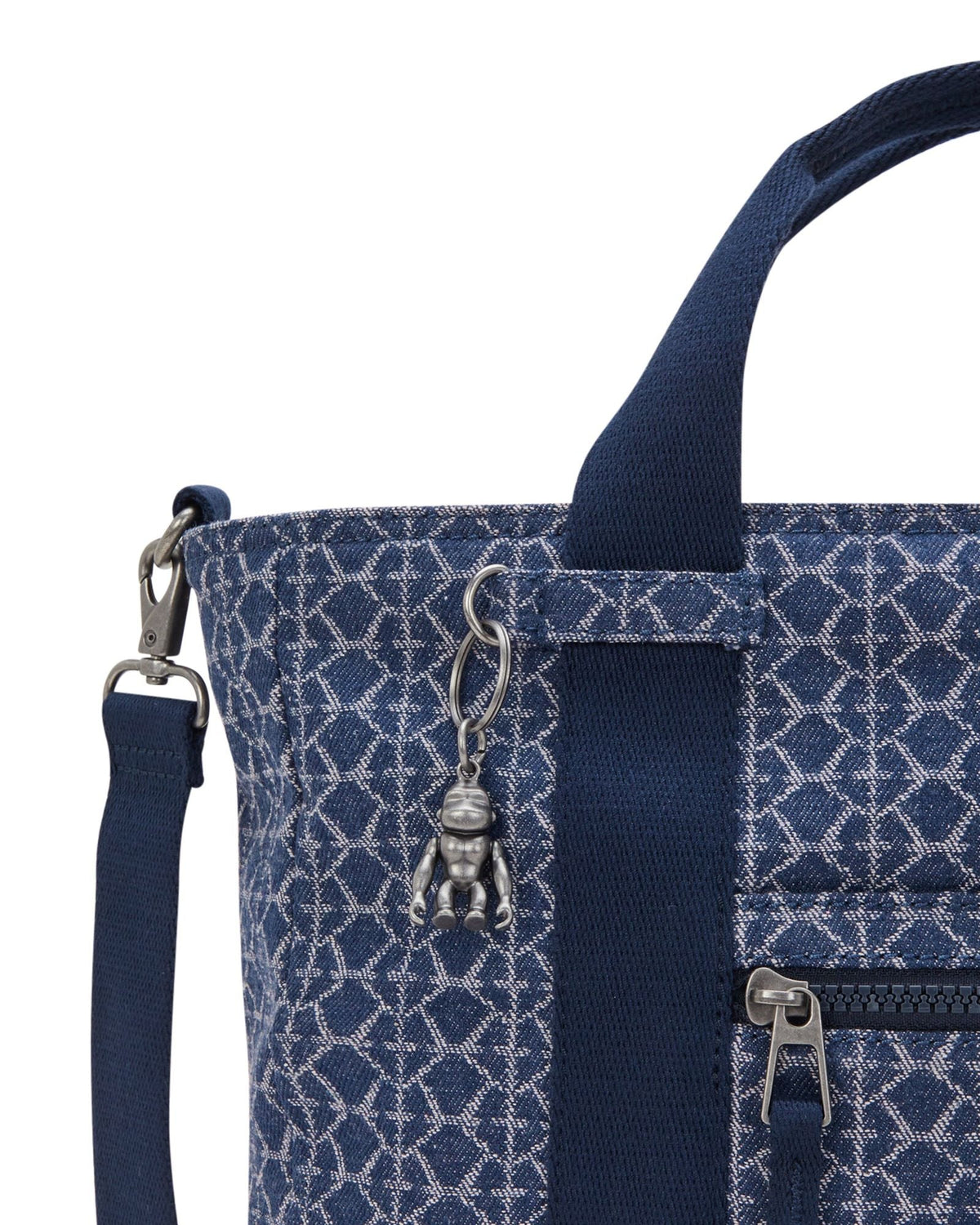 Kipling Ritta S Signature Denim Small Tote with Zipped Closure I3921-7PF