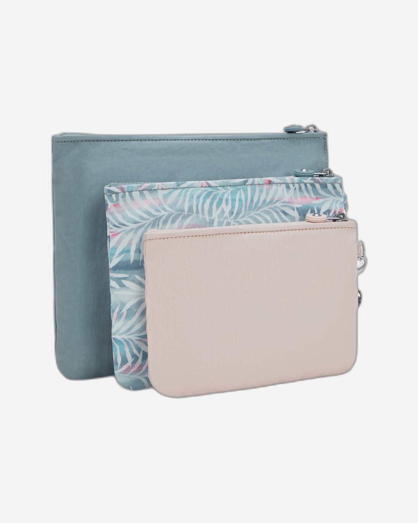 Kipling Iaka L Wristlet Relaxed Grey 3 Large Pouches I4219-3NL