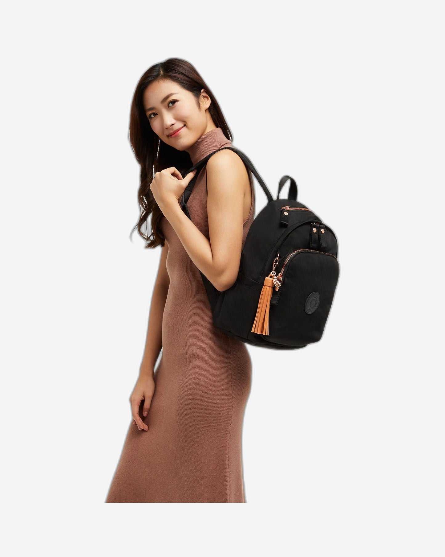 Kipling Delia Rose Black Medium Backpack C2I4240-53H