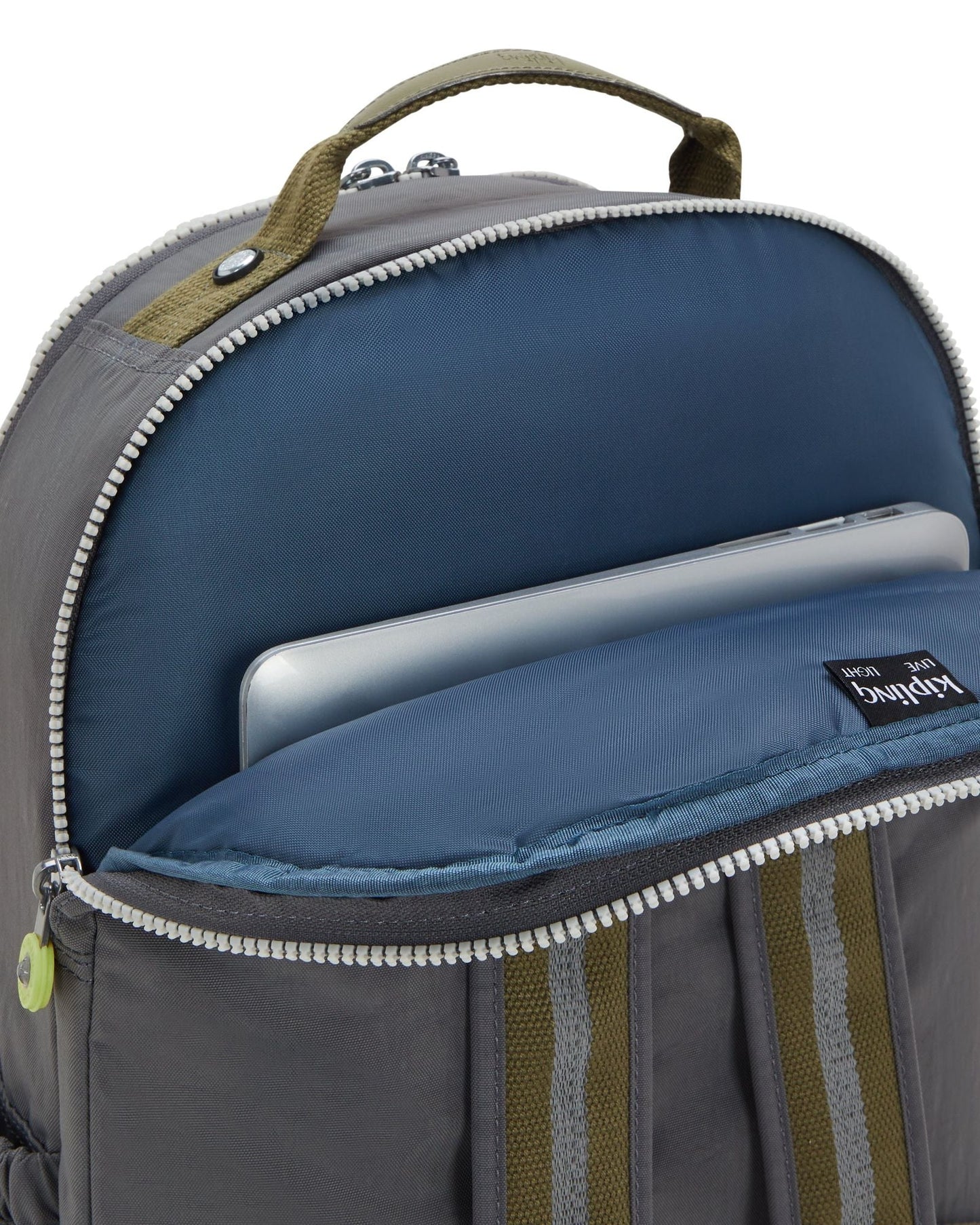 Kipling Seoul Lap Back to Grey Large backpack with laptop compartment I4275-1DX