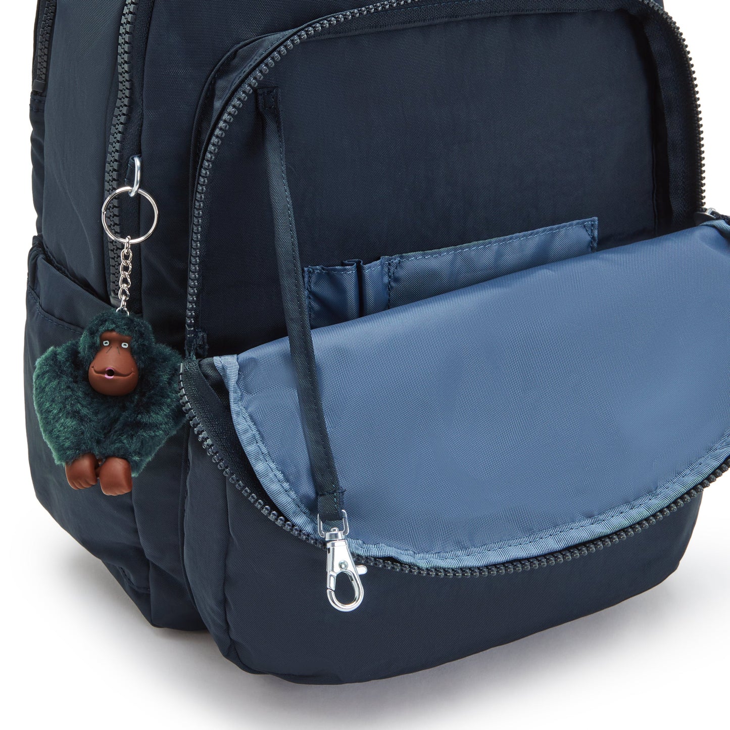 Kipling Seoul Lap True Blue Tonal Large Backpack C2I4275-4DX