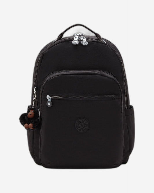 Kipling Seoul Lap True Black Large Backpack With Laptop Compartment I4275-J99