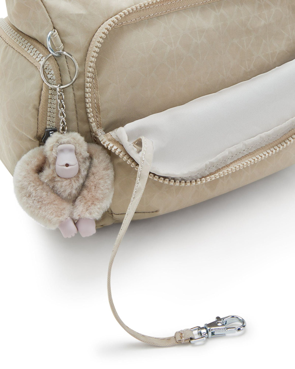 Kipling Gabb S Signature Beige Embossed Medium Crossbody Bag I4611-96A