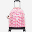 Kipling New Zea Pink Palm Large wheeled backpack with laptop compartment I4674-1BV