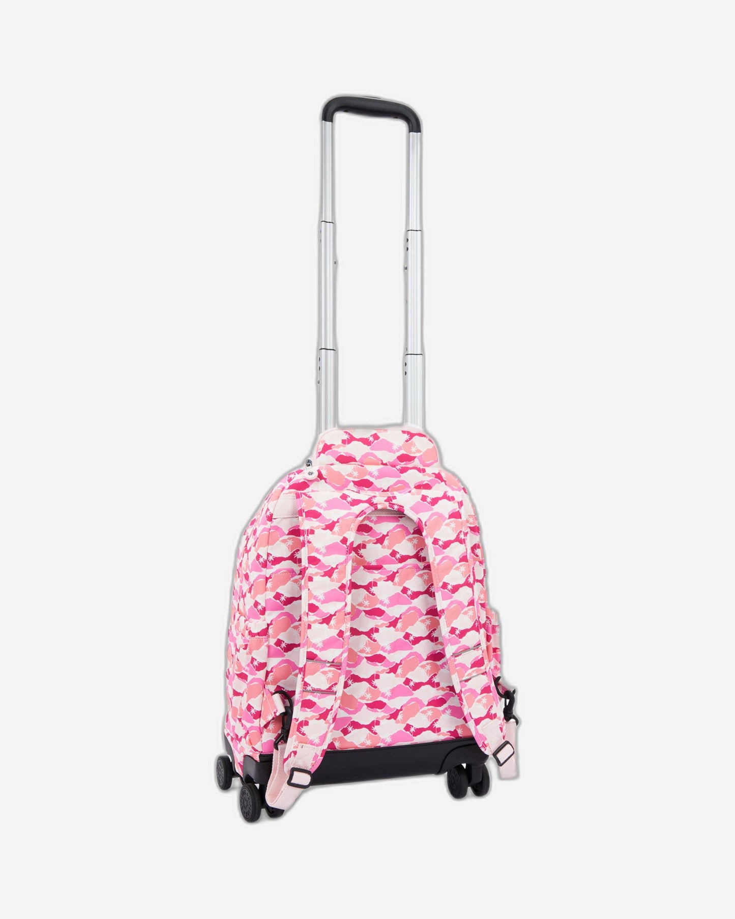 Kipling New Zea Pink Palm Large wheeled backpack with laptop compartment I4674-1BV