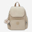 Kipling City Zip Mini Signature Beige Embossed Small Backpack I4697-96A
