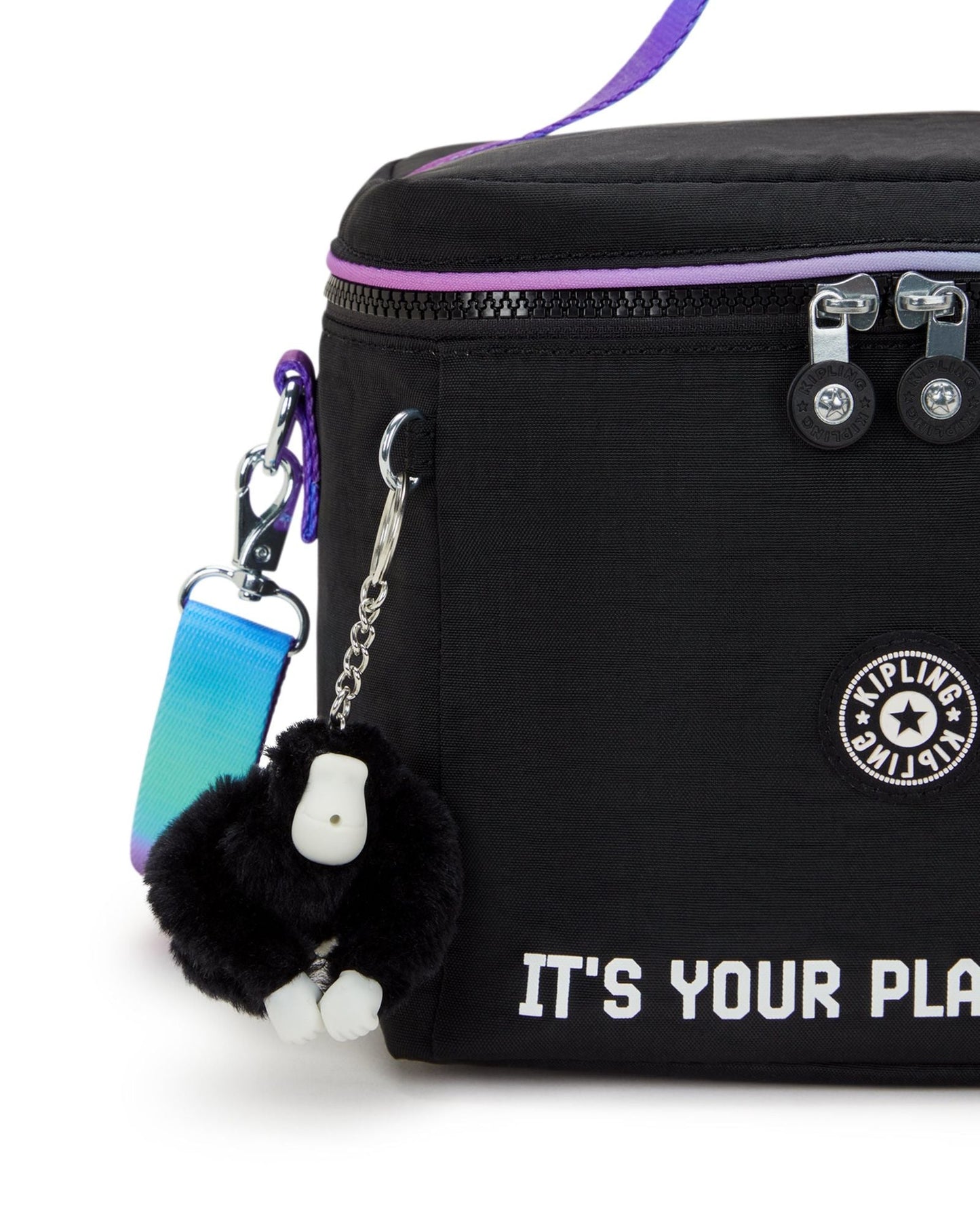 Kipling Graham Dance Black Lunchbag with removable shoulderstrap I4699-JU7