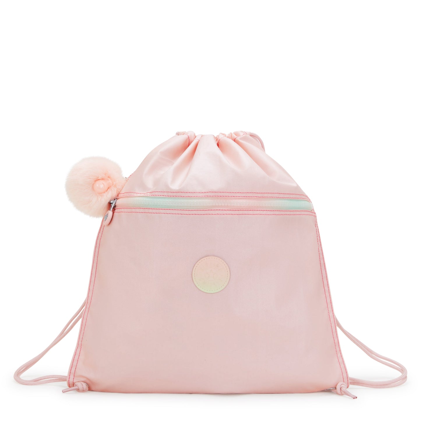 KIPLING-Supertaboo-Medium backpack (with drawstring)-Blush Metallic-I4786-E7L