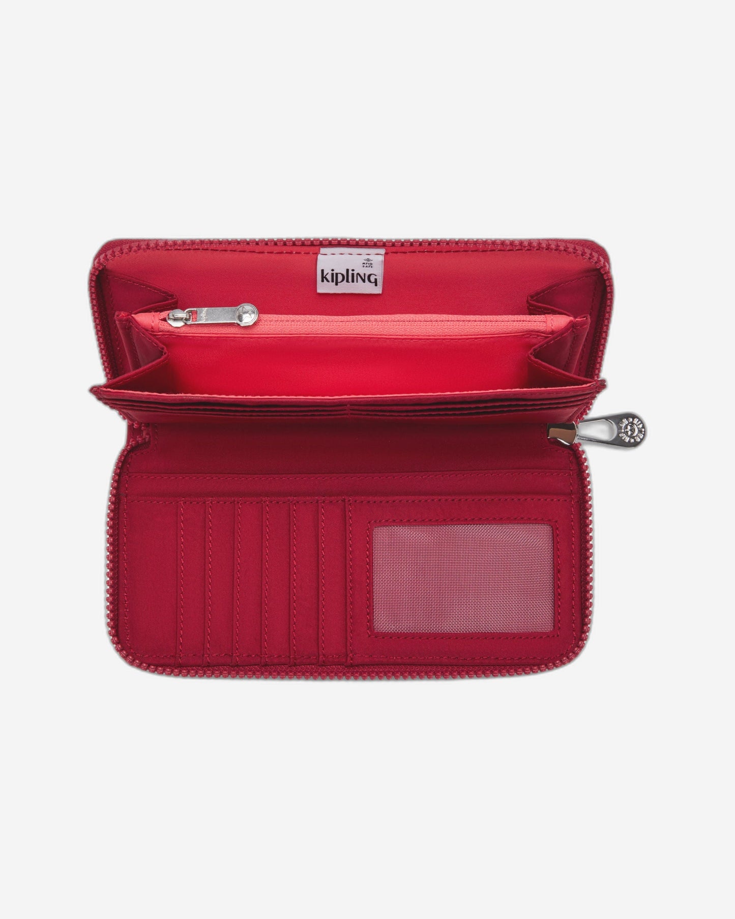 Kipling Money World Red Red Wine Large Wallet I5102-6SE