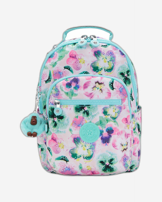 Kipling Seoul S Aqua Blossom Small Backpack C2I5357-7EC