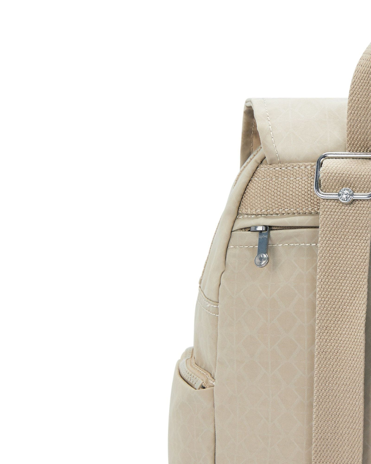Kipling City Zip S Signature Beige Embossed Small Backpack I5634-96A