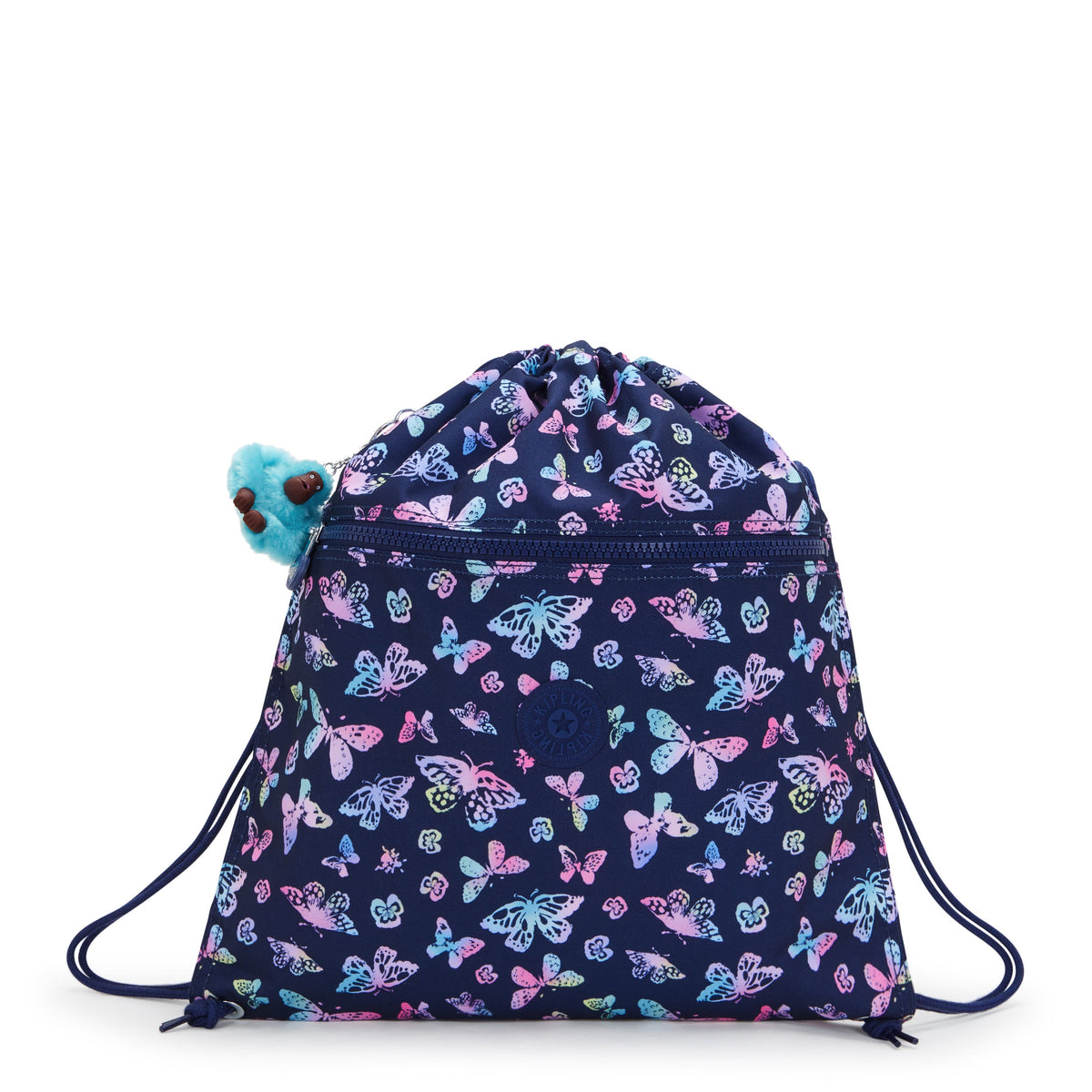 KIPLING-Supertaboo-Medium backpack (with drawstring)-Butterfly Fun-I5637-F5K