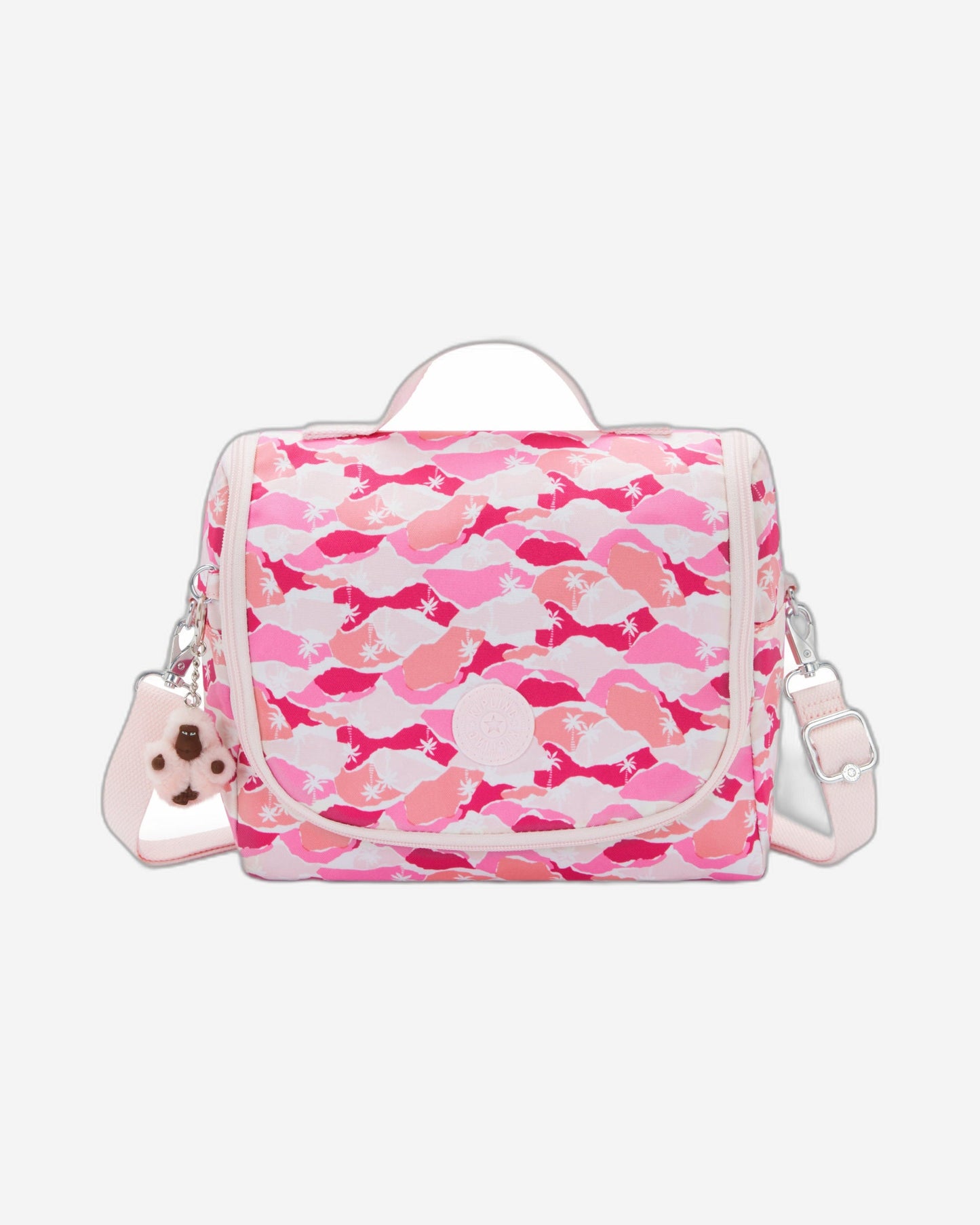 Kipling New Kichirou Pink Palm Large lunchbag with trolley sleeve I5749-1BV