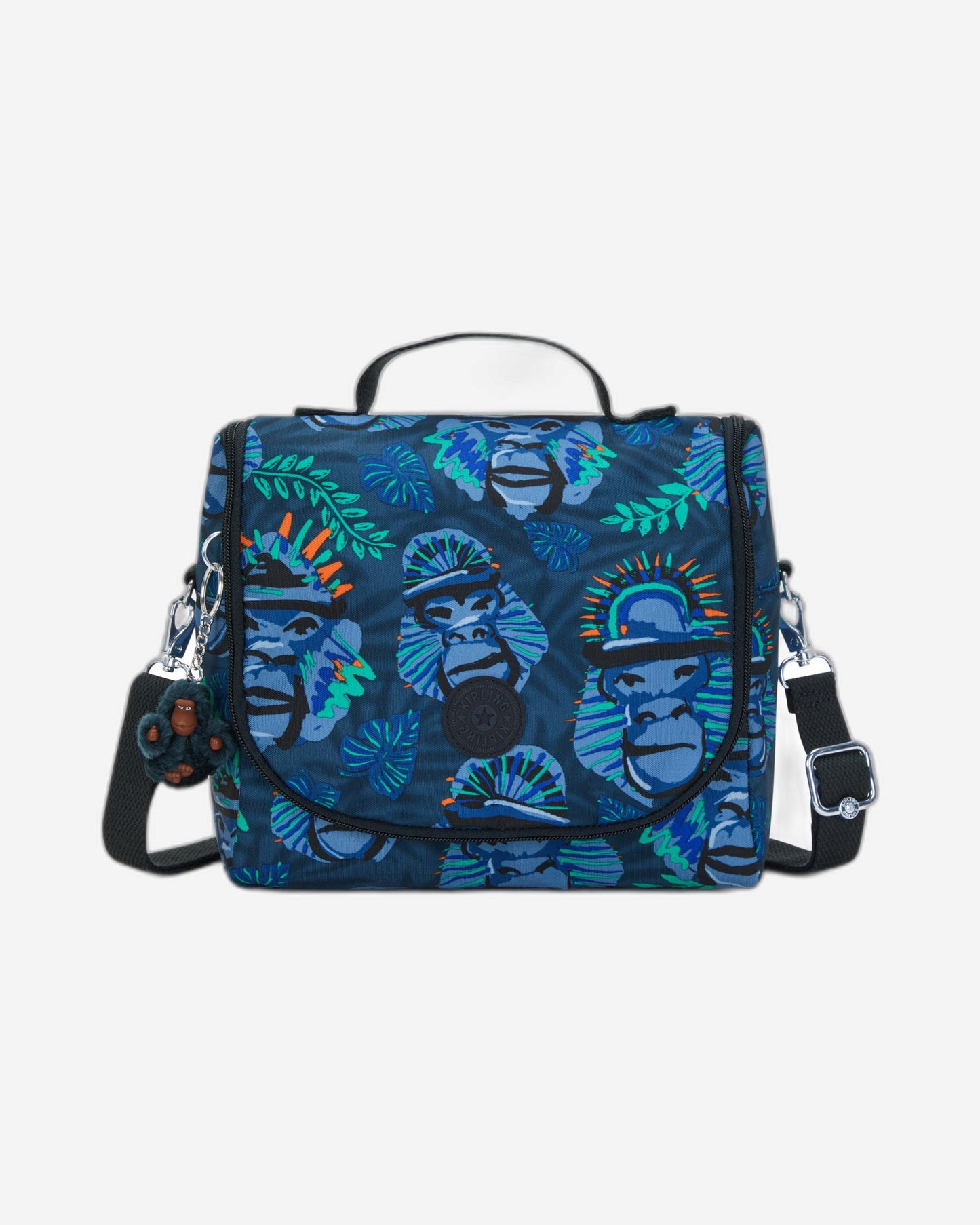 Kipling New Kichirou Blue Monkey Fun Large Lunch Bag with Trolley Sleeve C2I5749-8HJ