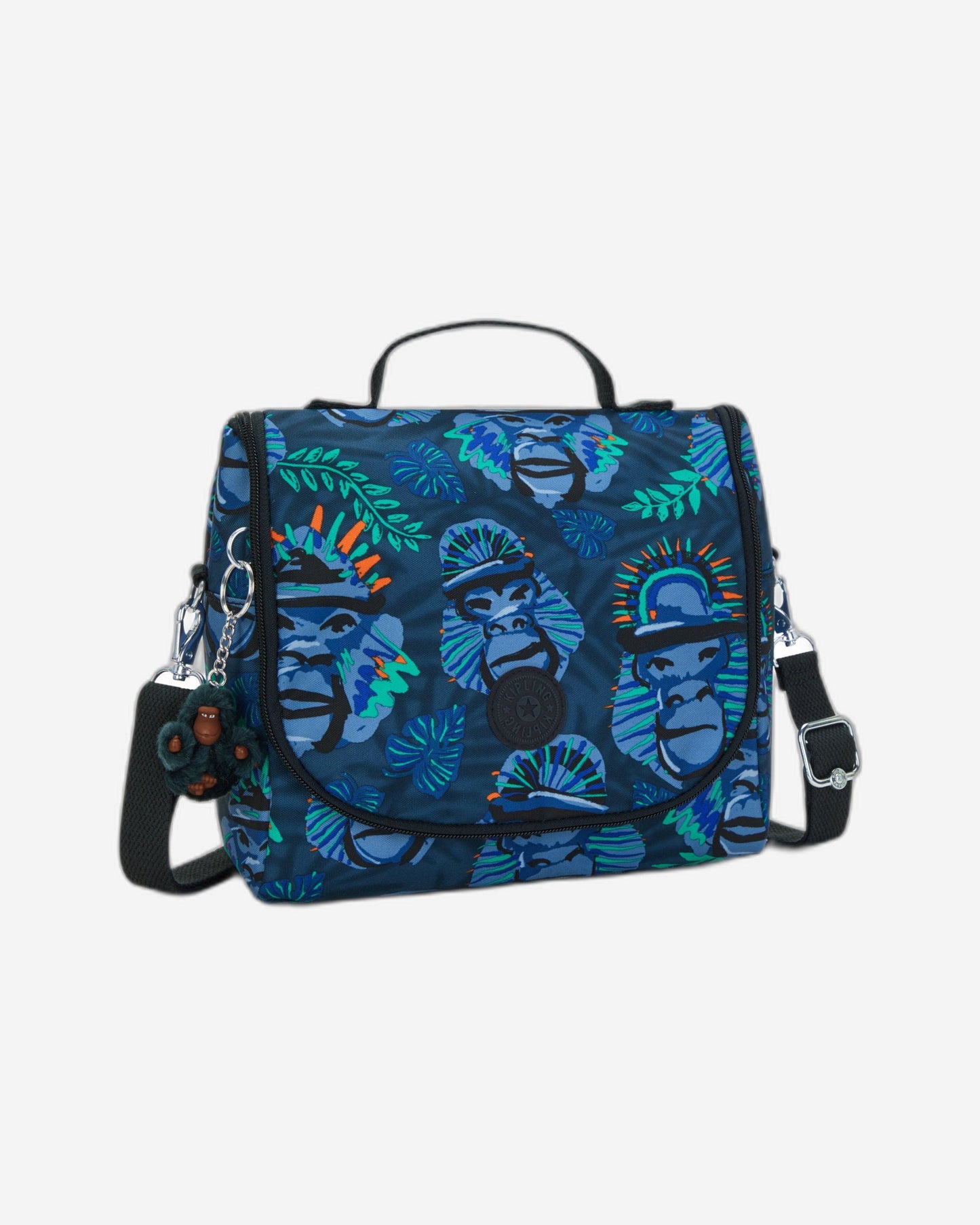 Kipling New Kichirou Blue Monkey Fun Large Lunch Bag with Trolley Sleeve C2I5749-8HJ