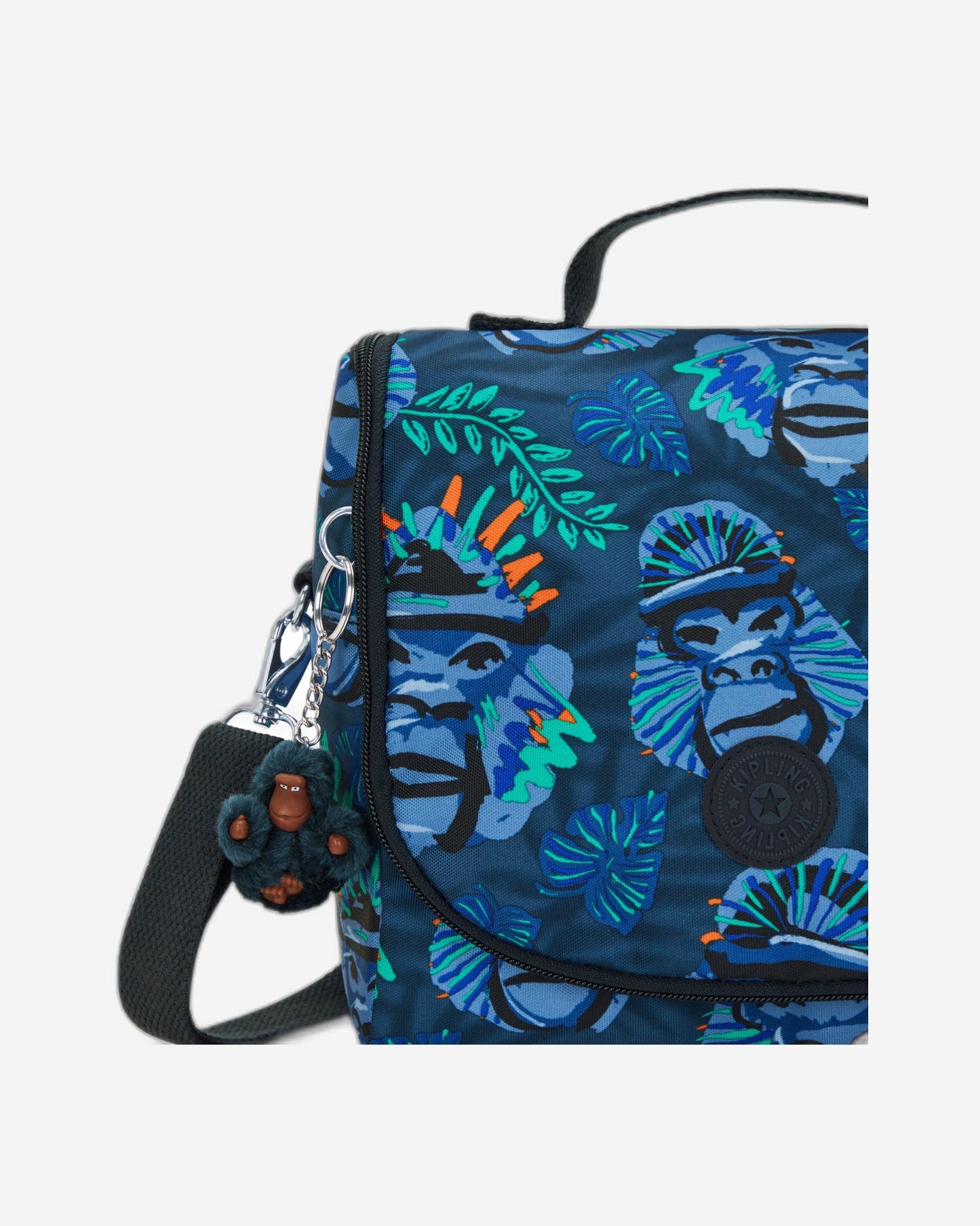 Kipling New Kichirou Blue Monkey Fun Large Lunch Bag with Trolley Sleeve C2I5749-8HJ