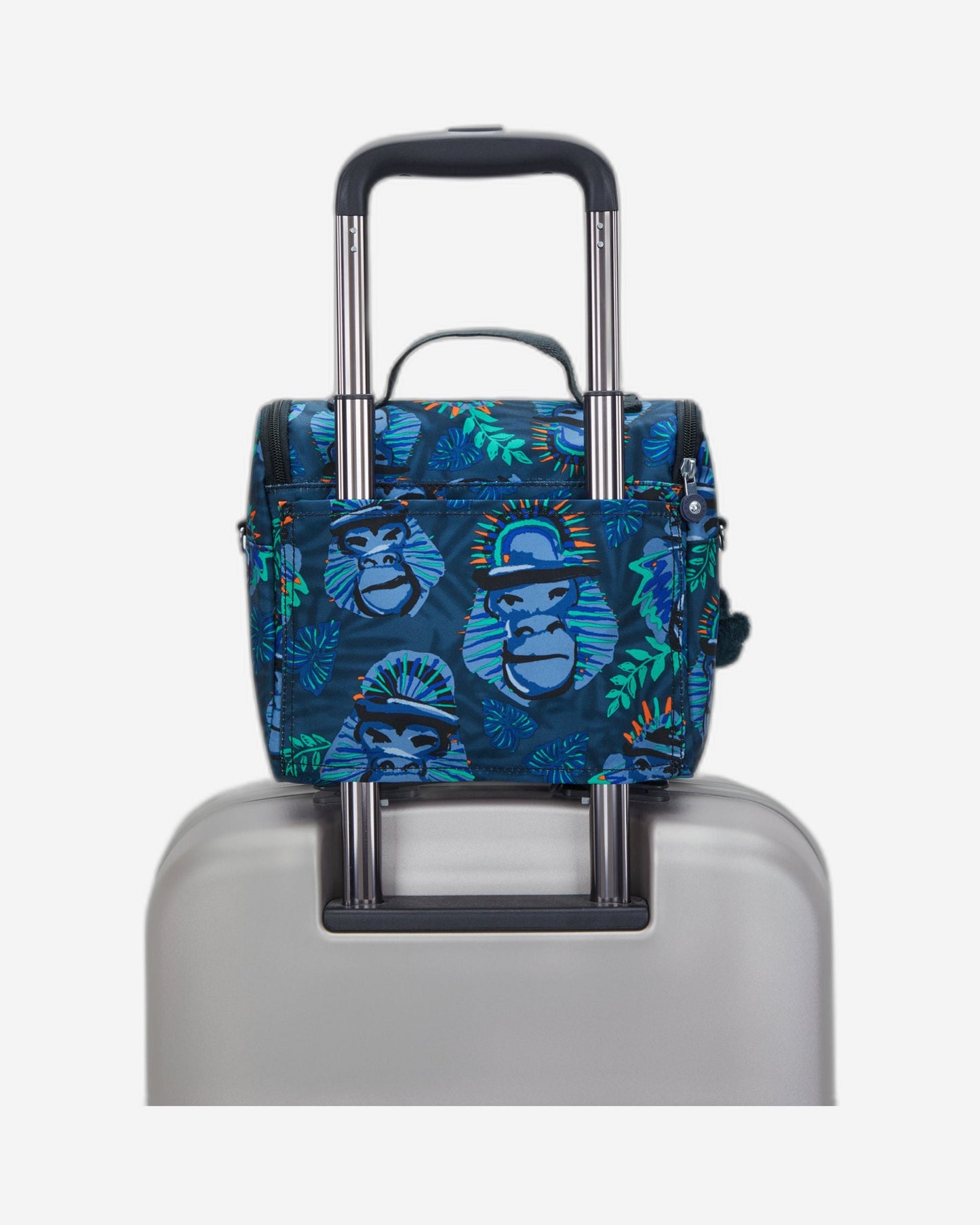 Kipling New Kichirou Blue Monkey Fun Large Lunch Bag with Trolley Sleeve C2I5749-8HJ