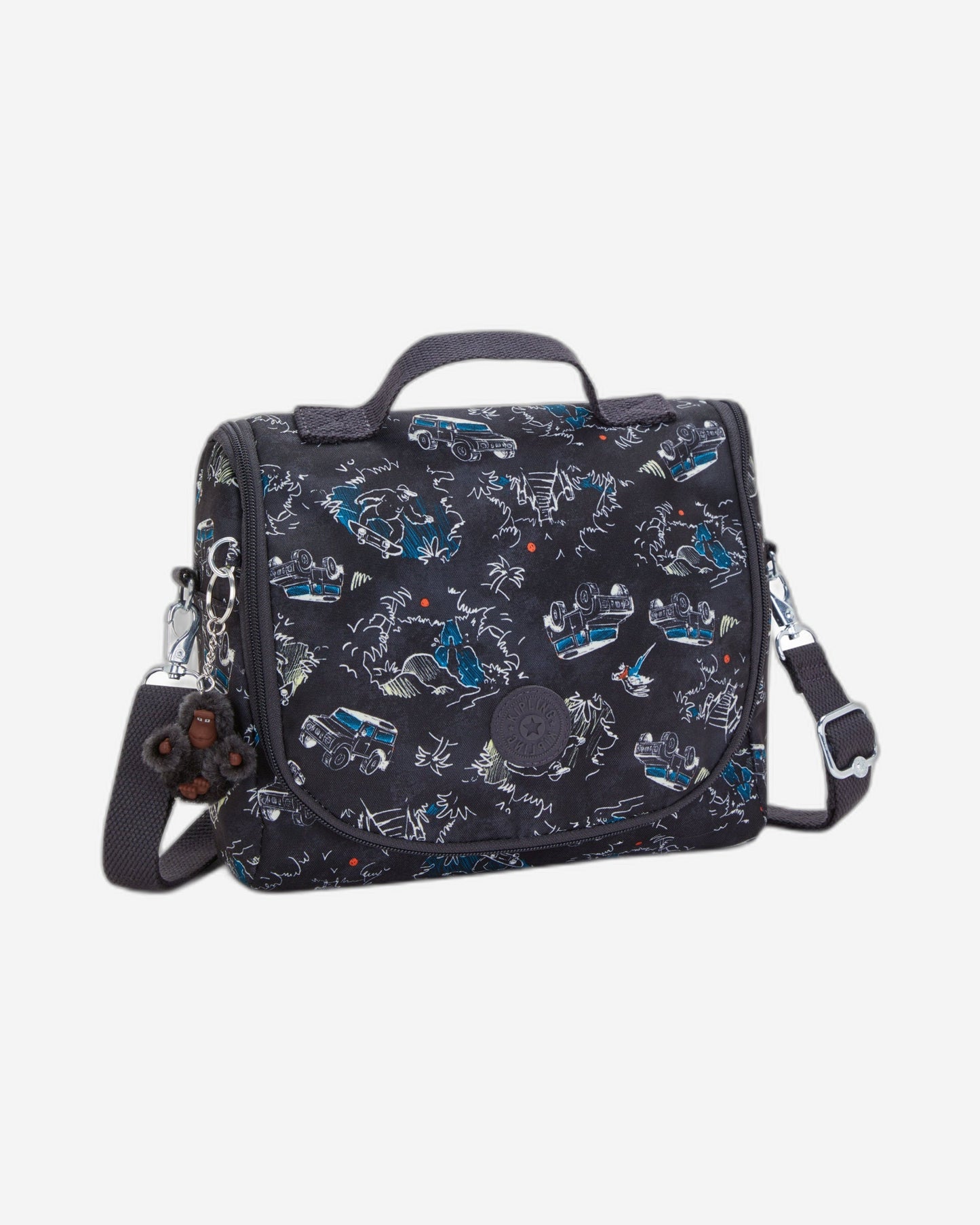 Kipling New Kichirou Jungle Fun Race Large Lunch Bag with Trolley Sleeve C2I5749-TJ3