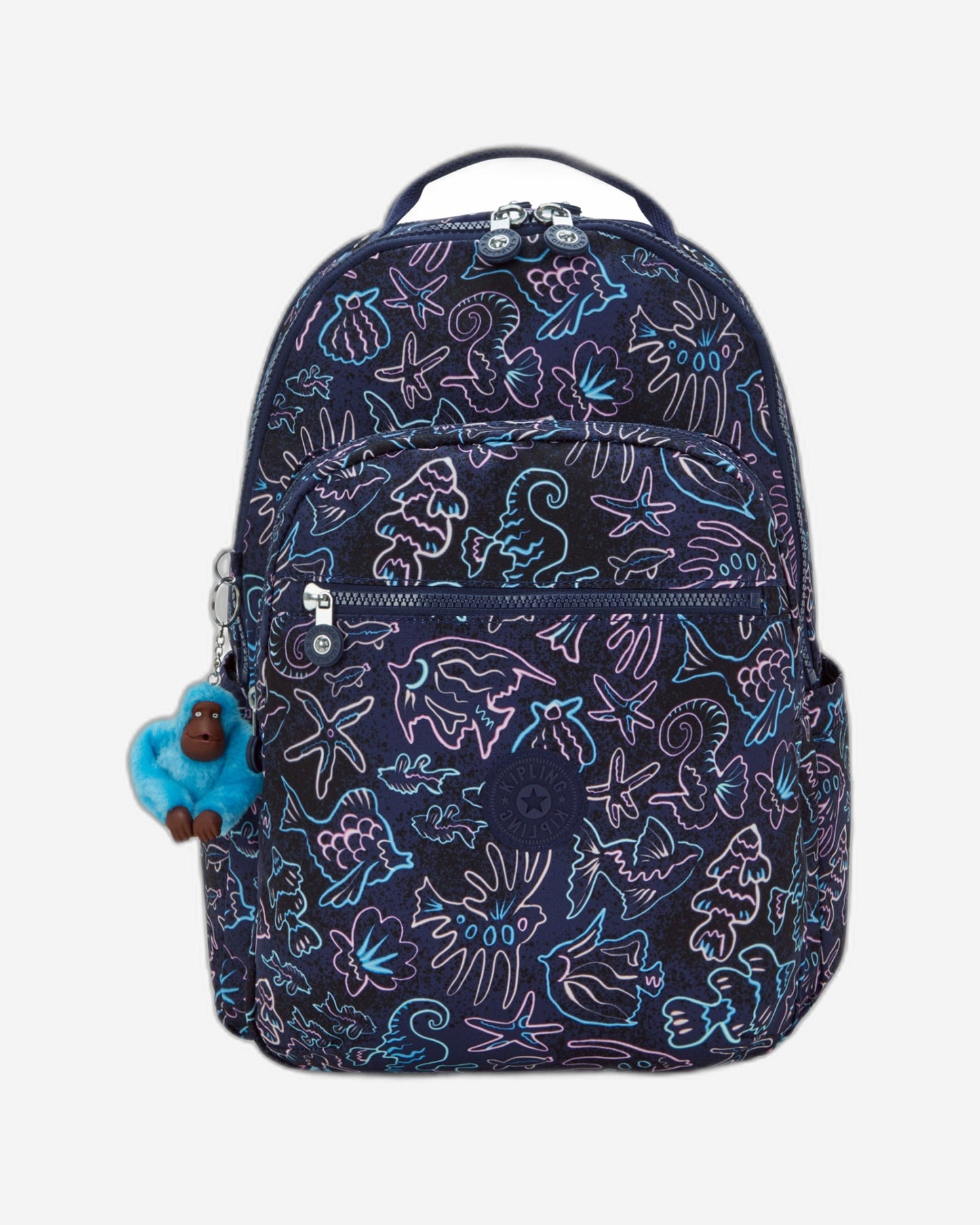 Kipling Seoul Lap Disco Fish Large backpack with laptop compartment I5816-4FK