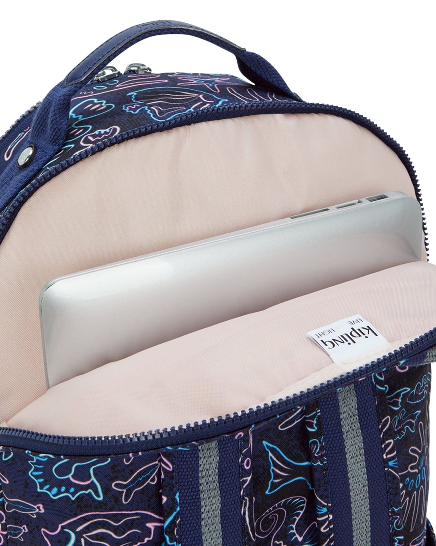 Kipling Seoul Lap Disco Fish Large backpack with laptop compartment I5816-4FK