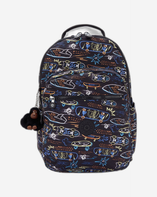 Kipling Seoul Lap Neon Skate Large backpack with laptop compartment I5816-71M