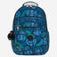 Kipling Seoul Lap Blue Monkey Fun Large Backpack C2I5816-8HJ