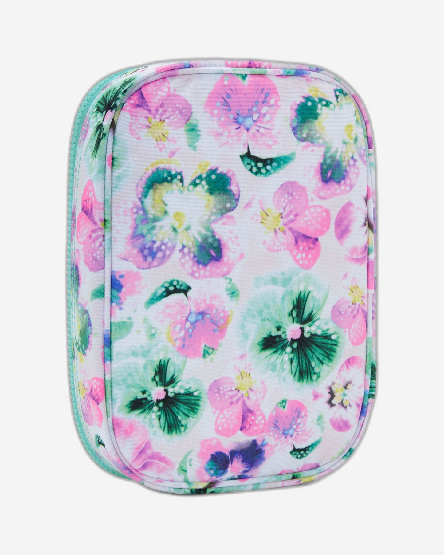 Kipling 100 Pens Aqua Blossom Large Pencase C2I6002-7EC