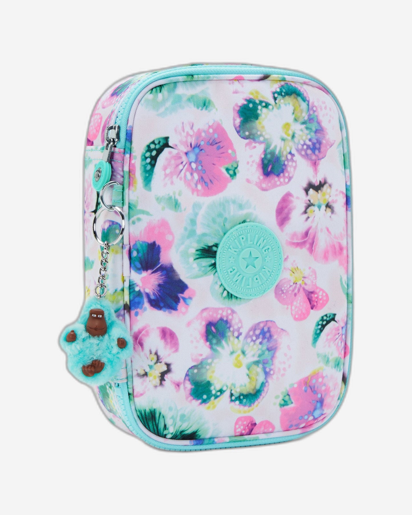 Kipling 100 Pens Aqua Blossom Large Pencase C2I6002-7EC