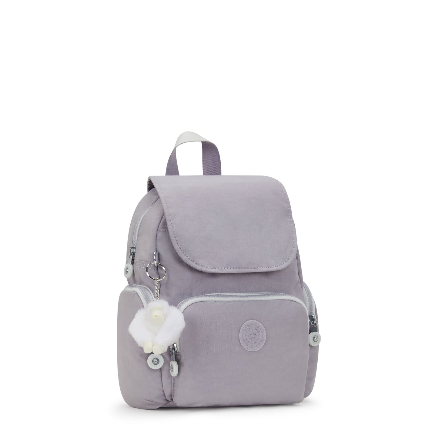 KIPLING-City Zip Mini-Mini Backpack with Adjustable Straps-Tender Grey-I6046-1FB