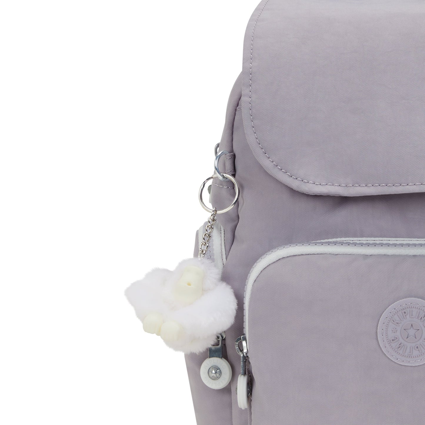 KIPLING-City Zip Mini-Mini Backpack with Adjustable Straps-Tender Grey-I6046-1FB