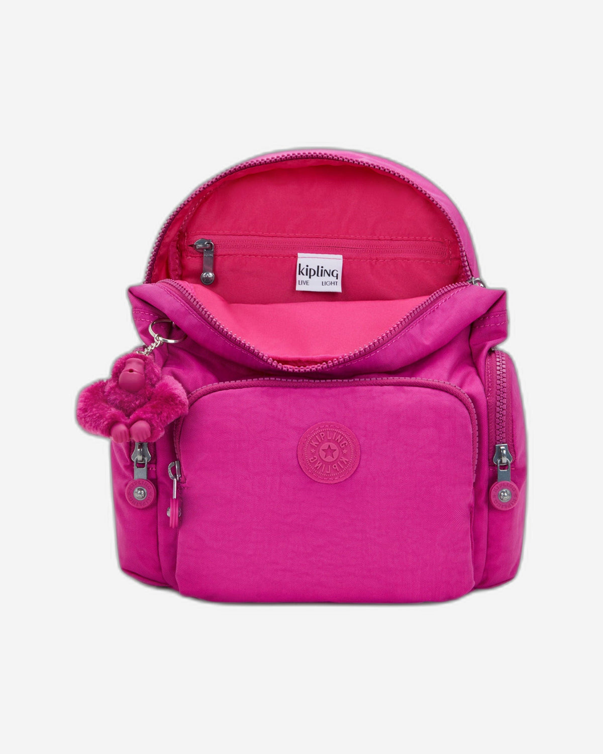Kipling City Zip Mini Glowing Fuchsia Small Backpack I6046-3KU