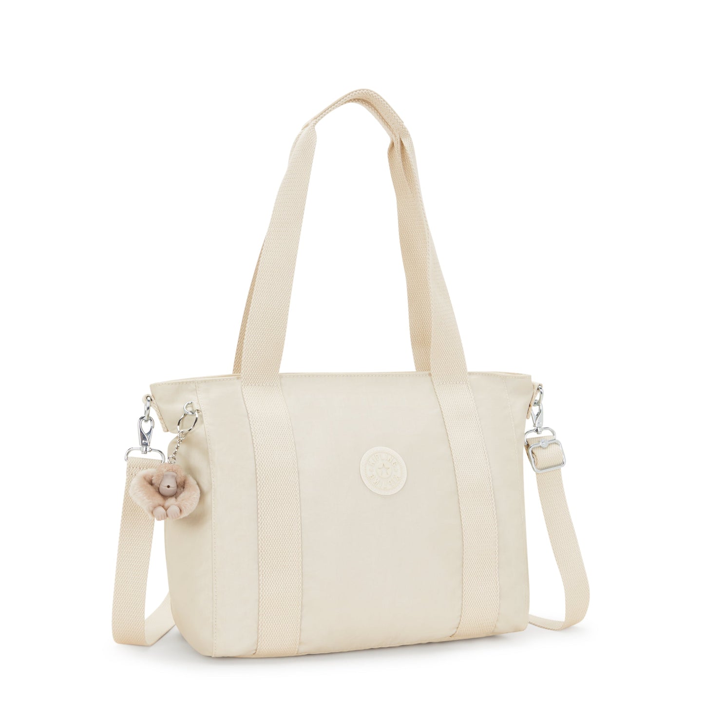 KIPLING-Asseni S-Small tote (with removable shoulderstrap)-Beige Pearl-I6232-3KA