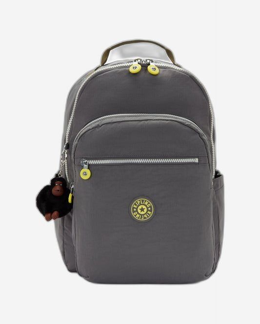 Kipling Seoul College Extra Back to Grey Large backpack with laptop compartment I6350-1DX