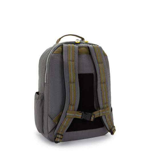 Kipling Seoul College Extra Back To Grey Large Backpack With Laptop Compartment I6350-1Dx